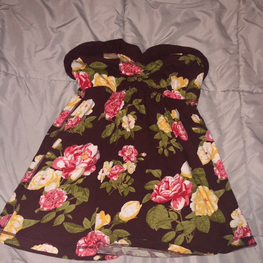 Abercrombie kids floral flowy tube top
